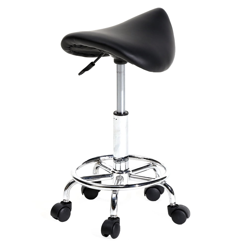 Veryke Counter Height Bar Stools, PU Leather Adjustable Rolling Chair