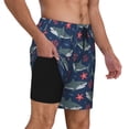 thumbnail image 3 of Fotbe Party Shark Cute Men’s Swim Trunks Quick Dry Swim Shorts Board Shorts with Mesh Lining-3X-Large, 3 of 9