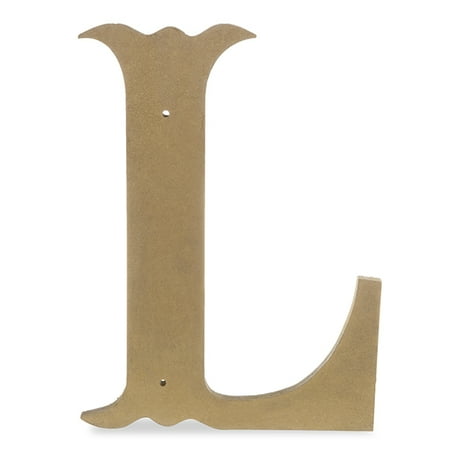 - Wood Decorative Letter - L - Antique Gold 14in