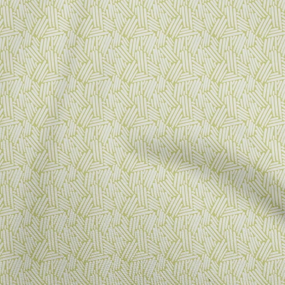 oneOone Cotton Silk Lime Fabric Geometric Quilting Supplies Print Sewing Fabric By The Yard 42 Inch Wide