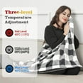 thumbnail image 3 of Electric Heated Throw Blanket - Ultra Soft Wearable Shawl with 3 Heating Levels, Snap Closure, Machine Washable for Back Pain, Office, Outdoor (28x56 Inches), 3 of 6