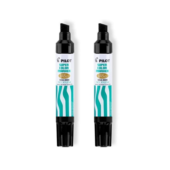 Rotulador permanente PILOT Jumbo con punta de cincel recargable, negro