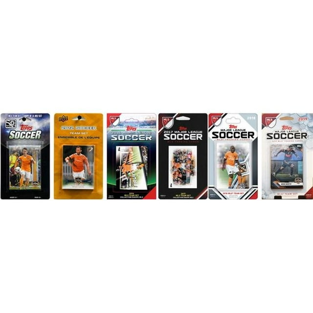 C&I Collectables DYNAMO619TS MLS Houston Dynamo Ensemble de 6 Cartes à Collectionner sous Licence Différentes