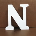 thumbnail image 1 of Agiferg Wood Wooden Letters White Alphabet Wedding Birthday Party Home Decorations N, 1 of 3