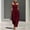Wine Red, variant on Women's Boho Halter Jumpsuit – Adjustable Tie, Backless, High Waist, Wide Leg with Pockets, Solid Color Casual Wear Wine Red，L