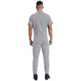thumbnail image 2 of YONGHS Mens Zipper Coverall Jumpsuits One Piece Short Sleeve Warehouse Garages Workerwear Suit Light Blue 3XL, 2 of 7