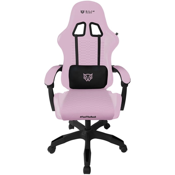 Silla Gamer BALAM RUSH POWER RUSH V2 Ergonomica Reclinable Rosa - Negro BR-944489 Comodidad duradera y estilo único