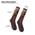thumbnail image 2 of Xecao Vintage Rose Scepter Skull Print Compression Socks for Both Men And Women for Running, Travel, Flight, Nurse, 2 of 6