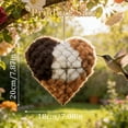 thumbnail image 7 of Handmade Alpaca Fiber Bird Nesting Heart, 2026 New Birds Nests Material Holder, Refillable Bird Nesting Heart Outdoor Yard Art, Winter Fowl Gifts Animal Hummingbirds Lovers Home Garden Yard (1 PCS), 7 of 7