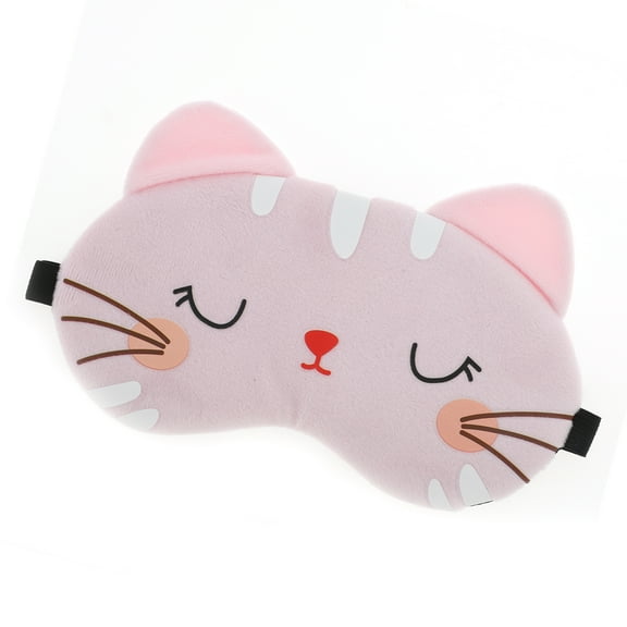 Vocoste 1 Pc Pink Cartoon Cat Sleep Mask Soft Eye Shade Cover for Light