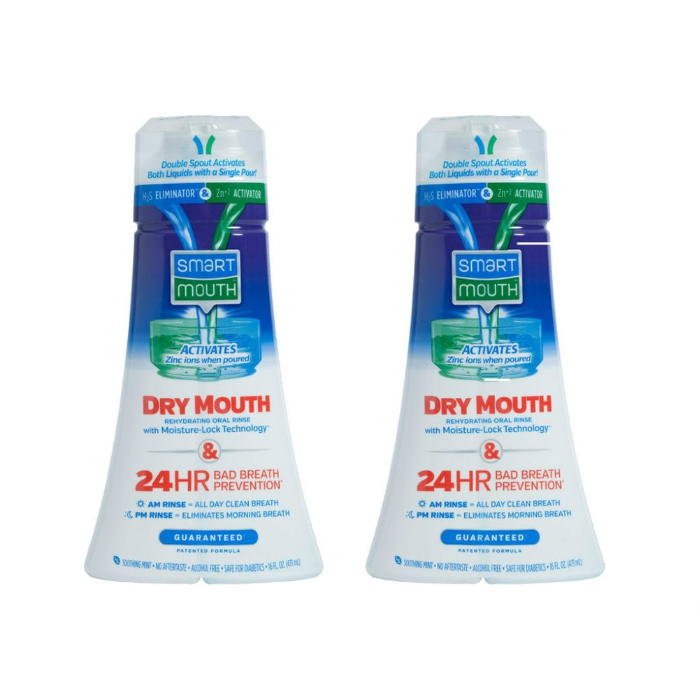 SmartMouth Dry Mouth Mouthwash, Rehydrating Oral Rinse for Dry Mouth
