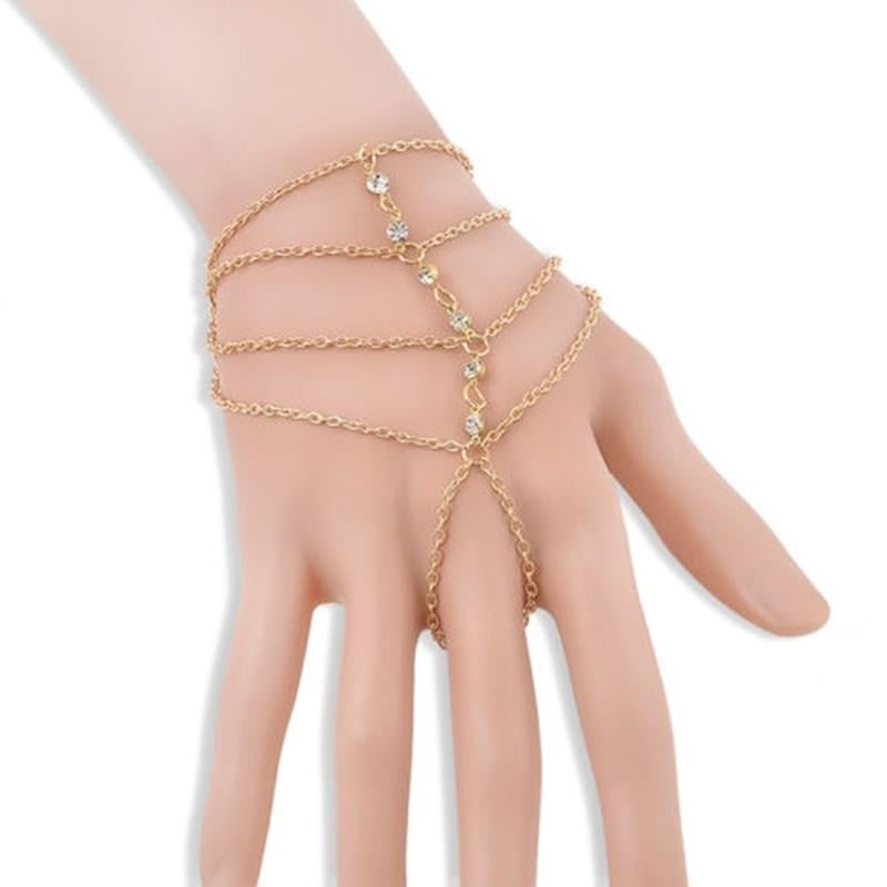 Celebrity Chain Tassel Slave Finger Ring Hand Harness Bangle Bracelet/anklet