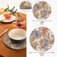 thumbnail image 3 of Coolnut Colorful Paisley Pattern Placemats Set of 2, Woven Washers, Cotton, Round Large Pot Holder, Heat Resistant, for Pot Countertops Home Decor, 3 of 7