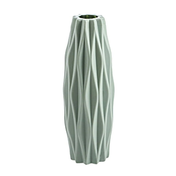 Jarrón alto de piso blanco Gyedtr, jarrón grande, floreros decorativos para decoración moderna del hogar, sala de estar, oficina, dormitorio, cocina, centros de mesa de boda, decoración de estilo