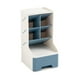 thumbnail image 3 of Organizador de escritorio, portalápices, contenedor, caja de papelería con cajón Azul, 3 of 8