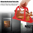 thumbnail image 4 of Levantador de pavo, silicona de grado alimenticio, reutilizable, resistente al calor, antiadherente, herramienta de cocina para carne de pollo y pavo, 4 of 5