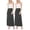 Charcoal-Charcoal, variant on Women's Casual Foldover Waist A-Line Loose Fit Lounge Maxi Long Skirt S-3XL (Pack 0f 2)