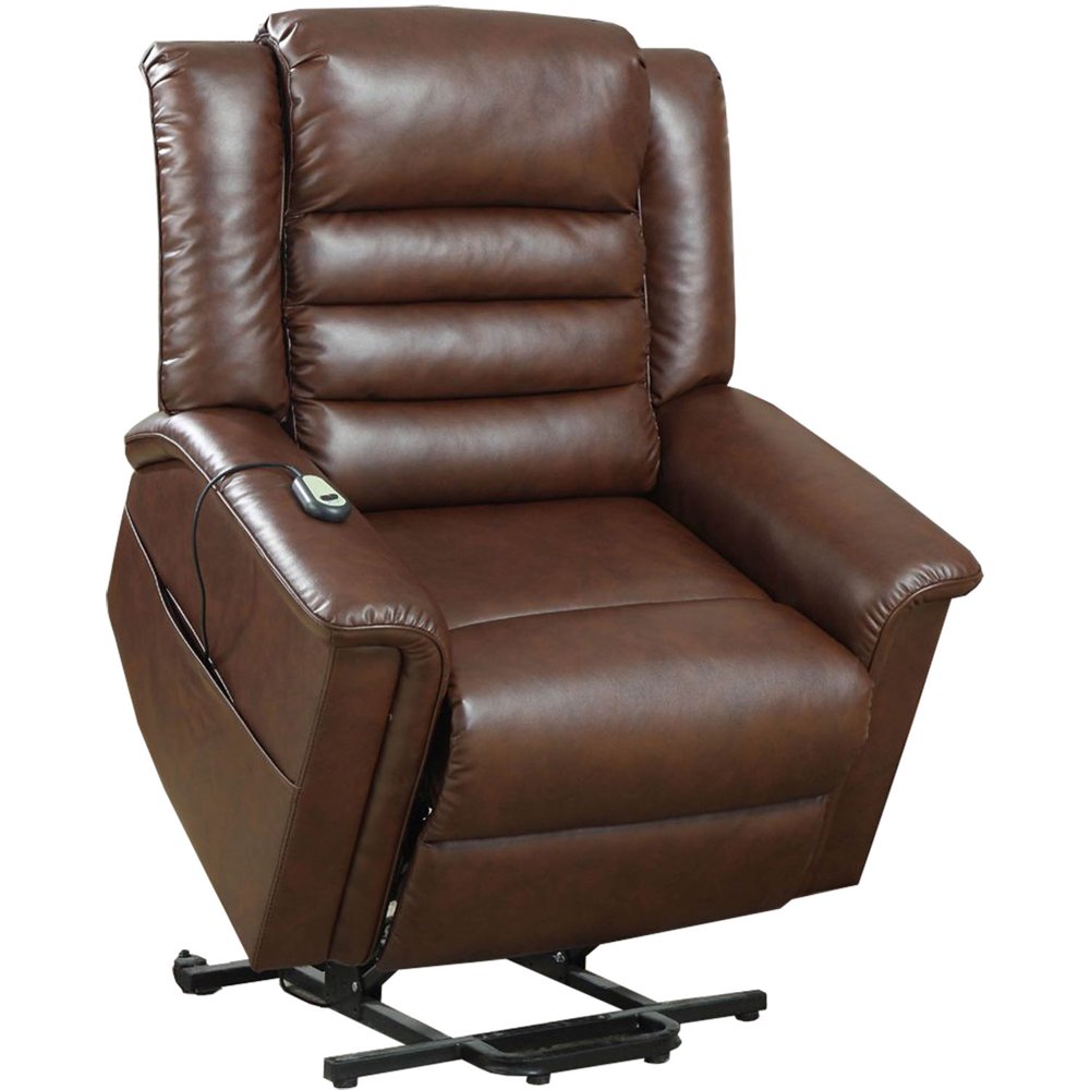 Cambridge Chester 2Way Lift Chair in Brown Faux Leather