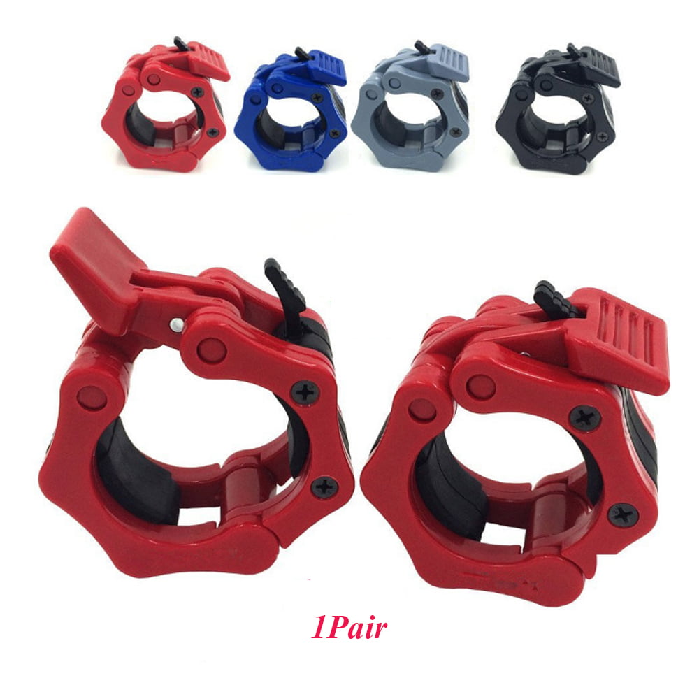 1Pair Olympic Dumbbell Barbell Bar Lock 1" Weight Clamps Collars Gym Training H7 