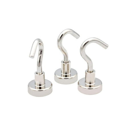

IMSHIE 10 Pcs Magnetic HooksHeavy Duty Magnet Hook Extra Strong Neodymium Hook for Kitchen Home Cruise Workplace Office and Garage premium
