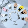 thumbnail image 2 of Kpop Idol Stray Kids Skzoo Cute Cartoon Character Design Aleación Drip Oil Llavero Pulsera, 2 of 4