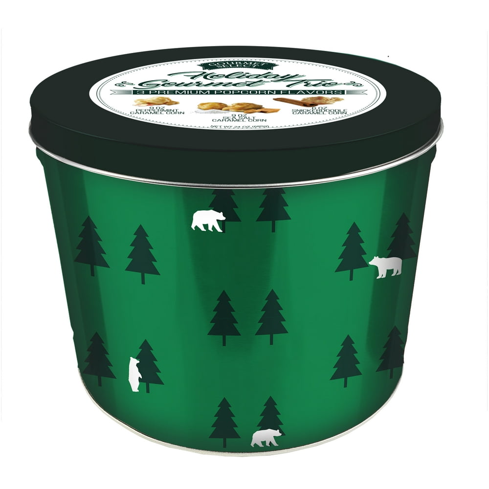 Hickory Farms Gourmet Select Polar Bear Assorted Popcorn Tin, 24 Oz ...