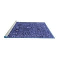 thumbnail image 2 of Ahgly Company Machine Washable Indoor Round Oriental Blue Industrial Area Rugs, 5' Round, 2 of 4