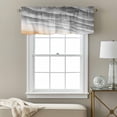 thumbnail image 3 of Ocean Waves Valance Curtain for Windows Abstract Gradient Orange Gray Waves Beach Rod Pocket Curtain Valances Short Window Treatments Panels for Kitchen Bathroom Laundry Room Basement 42 x 18 Inch, 3 of 9