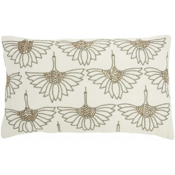 Brilliant Ivory lumbar Pillow