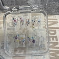 thumbnail image 3 of Press on nails fake Pure handmade nail wear ice through frost white butterfly handmade nail wear nail patch nail art finished product wholesale, 3 of 9