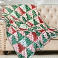 thumbnail image 1 of Hitime Christmas Throw Blanket - Christmas Tree Splicing, Ultra-Soft Plush Blanket, Lightweight Warm Decor for Bed, Couch, Movie Nights (Throw - 50"x60"), 1 of 7