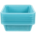 thumbnail image 2 of CNKOO Hims 12pcs Square Plastic Perforated Storage Basket Bin Office Drawer Shelf Desktop Countertop Tray Organizer Random Color, 2 of 6