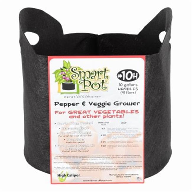 High Caliper Growing 10 gal Smart Pot Hydroponic Pepper & Veggie Grower