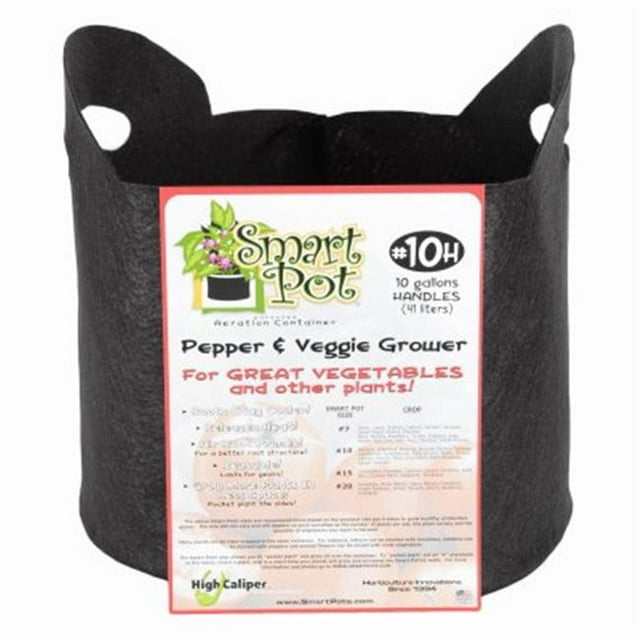 High Caliper Growing 10 gal Smart Pot Hydroponic Pepper & Veggie Grower