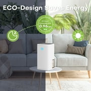 KLOUDIC Dehumidifier for Home (280 sq. ft), 37Oz Water tank,Portable and Quiet with Auto Shut Off