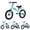 Green, variant on Meghna 14 inch Kids Balance Bike 2 in 1 Kids Bike Bicycle Detachable Training Wheels Dual Brake for 3-7 Years Old Toldders Pink
