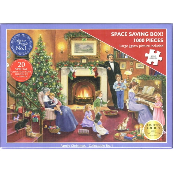 Otter House 1000 Piece Puzzle - Family Christmas - Collectable No.1