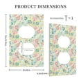thumbnail image 3 of Haiem Watercolor Wildflowers Pattern Decorative Wall Plates, 1-Gang 5.0" x3.0", Unbreakable Thermoplastic Faceplate Cover for Decorator Receptacle Outlet & Switch-Style S, 3 of 6