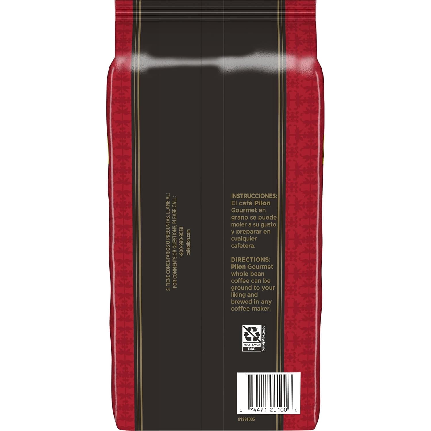 Pilon Whole Bean Restaurant Blend Espresso Coffee, 32 Ounce