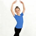 thumbnail image 2 of Gamivast Leotards for Girls Gymnastics Dance V Neck Short Sleeve Bodysuit Ballet Outfits Mesh Splice Breathable Jersey Knit Sports Activewear, 2 of 6