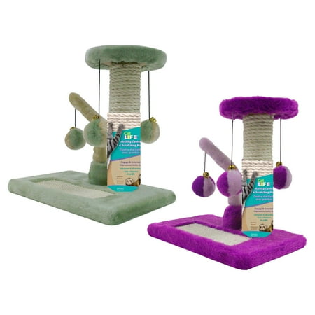 Penn-Plax - Two Piece - Sisal Cat Scratching Pad & Tower w/Swatting Toys