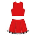 thumbnail image 4 of CHICTRY 2Pcs Girls Cheerleading Outfit Cropped Top with Skirt Set Dancewear,Sizes 6-16, 4 of 7