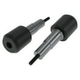 thumbnail image 1 of Unique Bargains 1.1" Motorcycle Slider Frame Aluminum Alloy Plastic Wheel Fairing Protection Crash Pad Protector Guard 2.28" 6.1" Titanium Tone 2 Set, 1 of 7