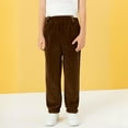 thumbnail image 2 of CAIVO Boys Corduroy Pants For Winter Warm Fuzzy Trousers Slim Fit Casual Kids Joggers Soft Comfortable Play Trousers Durable Cold Weather Soft Solid Color Slacks, 2 of 4