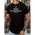 thumbnail image 1 of T-Shirts Imprimés "Everyone Can Be President" pour Hommes, Col Rond Manches Courtes, Confortable et Respirant, 1 of 7