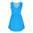 thumbnail image 4 of JINMGG Fashion Women's Summer V-Neck Sleeveless Solid Casual Tank Top Blouse Sky Blue XL, 4 of 9