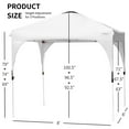 thumbnail image 2 of Gymax 8x8 FT Pop up Canopy Tent Shelter Height Adjustable w/ Roller Bag White, 2 of 9
