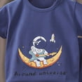 thumbnail image 4 of Xudanell Baby Toddler Girls Boys Unisex lightweight cool summer Viscose Snug fit Pjs Pajama Sleepwear 12m-5T (Blue, 6-12 Months), 4 of 4