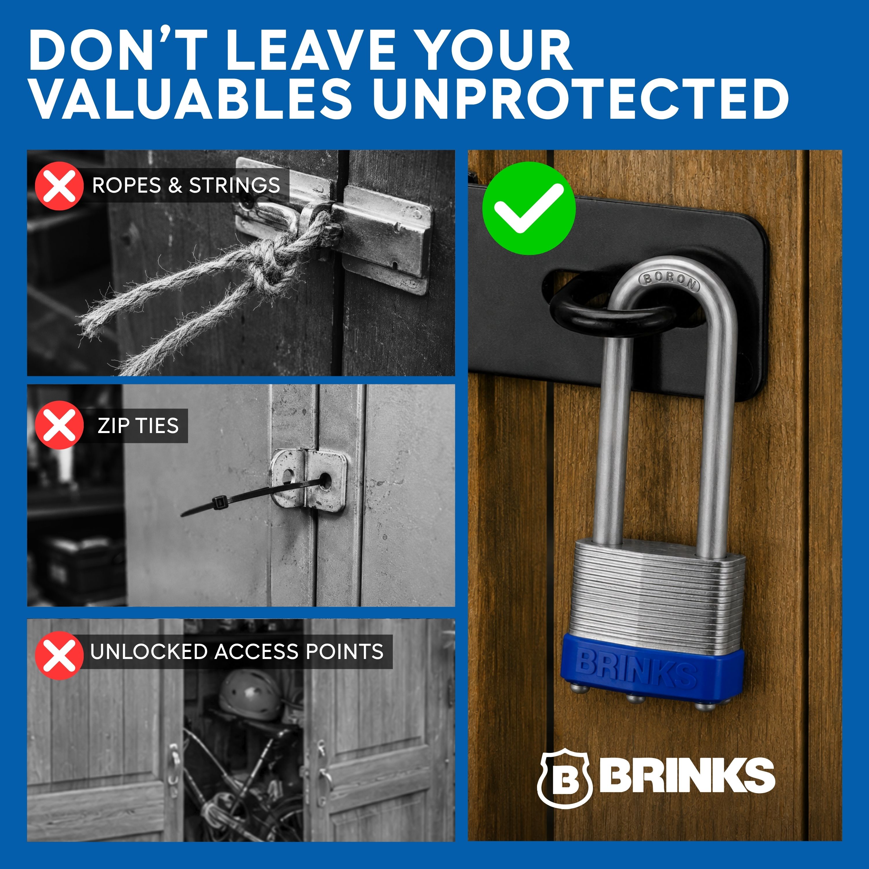Brinks 44mm Laminated Steel Keyed Padlock photo 5
