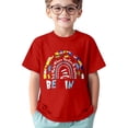 thumbnail image 1 of T-shirts Garçons Été Décontracté Imprimé Col Rond Manches Courtes T-Shirt Ample Rouge 3-4 Ans, 1 of 3